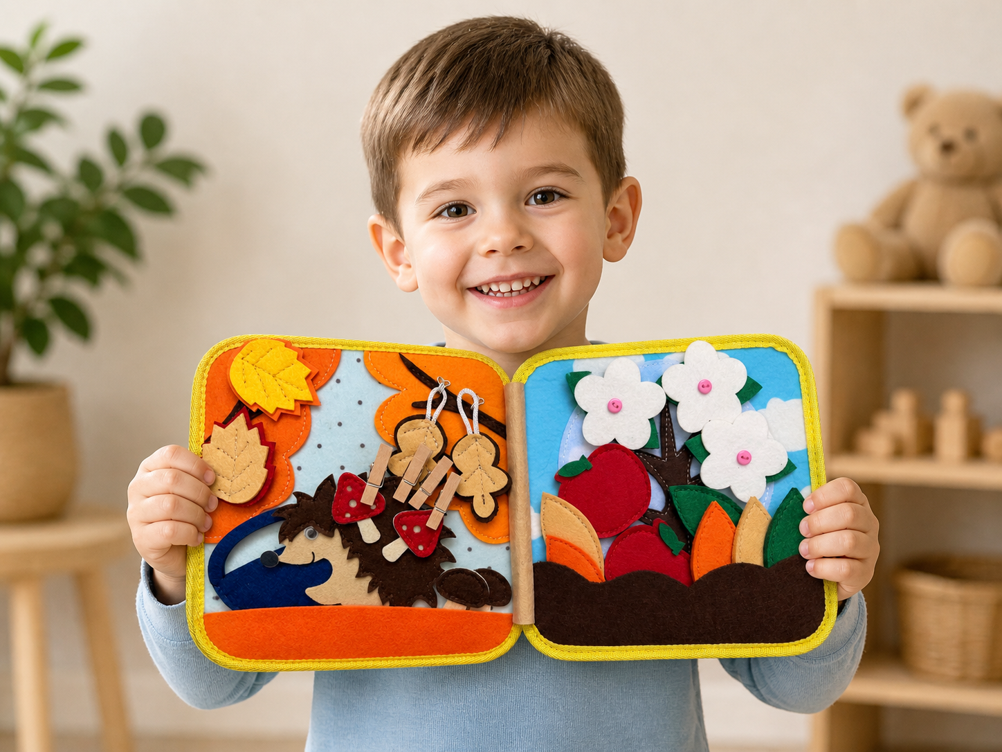 Montessori Quiet Book for Toddlers – Interactive Learning & Sensory Activity Book