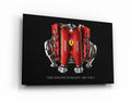 Ferrari Engine Wall Art – Luxury Automotive Motivational Poster, Office Car Art Canvas, Supercar Decor